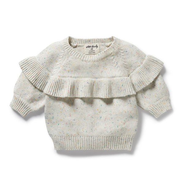Hundreds and Thousands Organic Knitted Ruffle Jumper