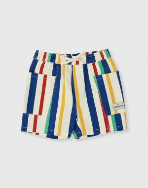 90's Bold Stripe Noah Denim Pocket Shorts