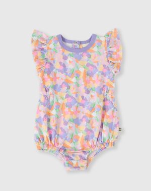 Pastel Bouquet Frill Bubble Romper