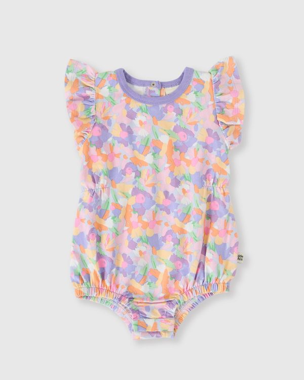 Pastel Bouquet Frill Bubble Romper