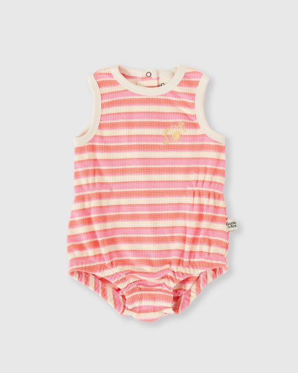 Watermelon Stripe Bubble Romper