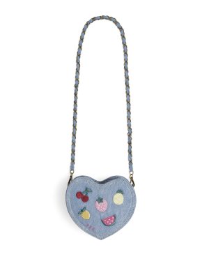 I Heart Fruit Denim Shoulder Bag