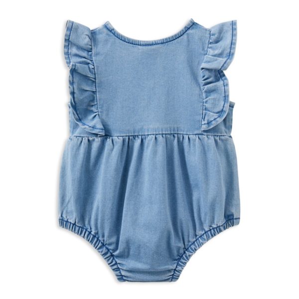 Denim Frill Playsuit